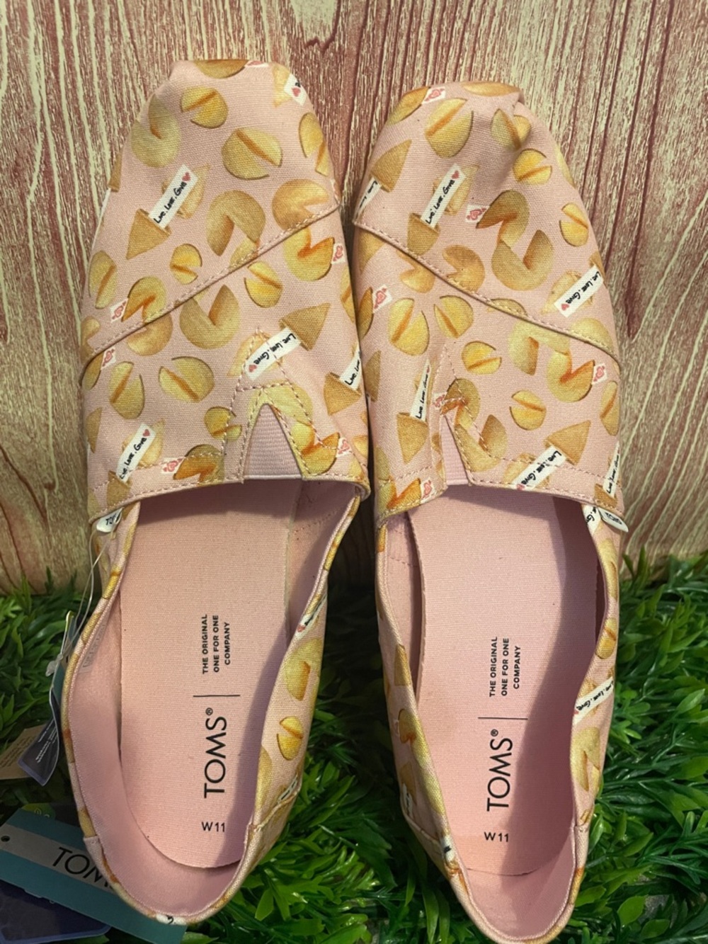 Toms Women’s Alpargata Dusty Blush Fortune Cookies Print Slip On Shoes - Picture 9 of 9